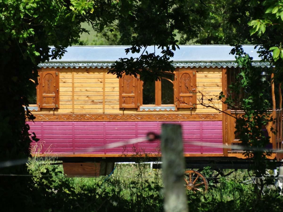 Une Roulotte Et Des Chevaux Trefflean Exterior photo